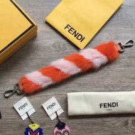Fendi Strap You Tow-tone Mink Fur Short Strap Orange/Pink 2018
