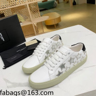 Saint Laurent Calfskin Star Sneakers White/Silver 2021 111879