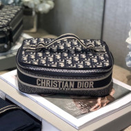 Dior Blue Oblique Canvas Small Cosmetic Bag 2019