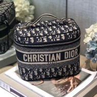 Dior Blue Oblique Canvas Large Cosmetic Bag 2019