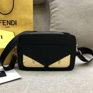Fendi Black Calfskin Bag Bugs Messenger Bag 2018
