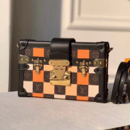 Louis Vuitton Petite Malle Damier and Monogram Canvas Box Shoulder Bag M55519 2019