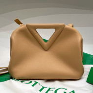 Bottega Veneta Calfskin Small Point Top Handle Bag Nude 2021