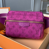Louis Vuitton Monogram Denim Outdoor Bumbag/Belt Bag M44624 Purple 2019