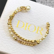 Dior Metal Pearl Bracelet Gold 2019