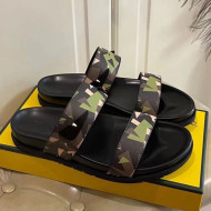Fendi Men's Famouflage Flat Slide Sandals 03 2021