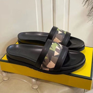 Fendi Men's Famouflage Flat Slide Sandals 04 2021