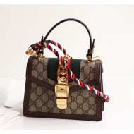 Gucci Sylvie GG Mini Top Handle Bag 470270 Coffee 2019