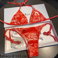Dior Toile de Jouy Reverse Swimwear Red 2021  