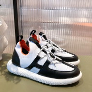 Hermes Duel Knit and Calfskin Sneakers White/Black 2021 04