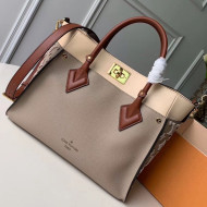 Louis Vuitton Monogram Tufting On My Side Tote Bag M53825 Gray 2019