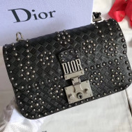 Dior Dioraddict Clutch Bag in Studded Calfskin Black 2018