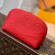 Louis Vuitton Cosmetic Pouch PM in Monogram Leather M69414 Scarlet Red 2021