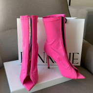 Gianvito Rossi Hiroko Lycra Fabric High Heel Ankle Boots 10.5 cm Pink 2022