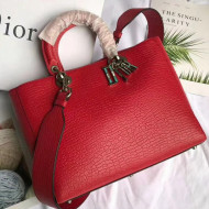 Dior Large Lady Dior Bag in Canyon Grained Lambskin Red 2018