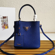 Prada Small Saffiano Leather Panier Bucket Bag 1BA217 Royal Blue 2020