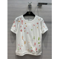 Chanel Cotton T-shirt CHT22851 White 2022