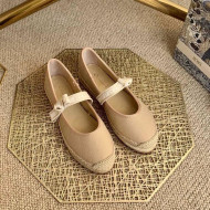 Dior J'Adior Espadrilles in Nude Cotton Ribbon with Bow 2021