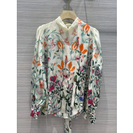 Valentino Silk Shirt VS30161 Beige/Green 2022