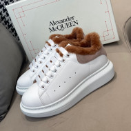 Alexander Mcqueen Calfskin and Shearling Sneakers White/Brown 2021 111824