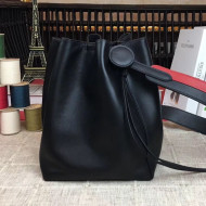Hermes Licol Hermes 17 Bucket Bag Black 2019(Half Handmade) 