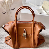 Givenchy Medium Antigona Soft Lock Bag in Smooth Leather Brown 2022