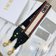 Dior 'Christian Dior' Embroidered Strap Red/Black 12 2020