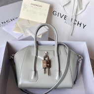 Givenchy Mini Antigona Lock Bag in Box Leather Grey 2022