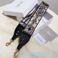 Dior Embroidered Shoulder Strap with Silver Metal Charms Pink 08 2020