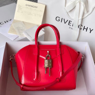 Givenchy Mini Antigona Lock Bag in Box Leather Red 2022