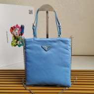 Prada Nylon Bucket Bag 1BA254 Blue 2021