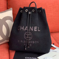 Chanel Cambo Canvas Backpack Black 2020