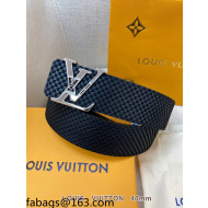 Louis Vuitton Damier Leather Belt 4cm with Bloom LV Buckle Black 2021 110605