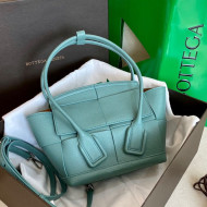 Bottega Veneta Arco Mini Bag in Grained Maxi Woven Calfskin Light Blue 2020