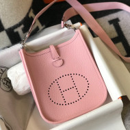 Hermes Evelyne Mini Bag 18cm in Togo Calfskin Milk Shake Pink 2021