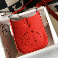 Hermes Evelyne Mini Bag 18cm in Togo Calfskin Chinese Red 2021