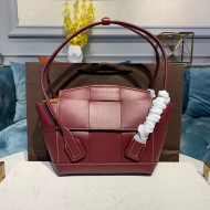 Bottega Veneta Arco Small Bag in Smooth Maxi Woven Calfskin Burgundy 2020