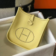 Hermes Evelyne Mini Bag 18cm in Togo Calfskin Chick Yellow 2021