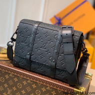 Louis Vuitton Trunk Messenger Bag in Taurillon Monogram Leather M57726 Black 2021