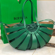 Bottega Veneta Large The Shell Pouch Cut out Shoulder Bag Green 2020