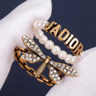 Dior J'Adior Bee Ring Set Aged Gold 2021