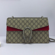 Gucci Dionysus Small GG Canvas Shoulder Bag 400249 Bright Red 2021 