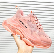 Balenciaga Triple S Clear Outsole Sneakers Pink 2019