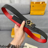 Louis Vuitton Epi Leather Belt 3cm with Flora LV Buckle Red 2021 10801