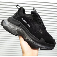 Balenciaga Triple S Clear Outsole Sneakers Black Black 2019