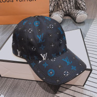 Louis Vuitton Monogram Canvas Baseball Hat Blue 08 2020