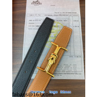 Hermes Epsom Reversible Leather Belt 3.2cm Brown 2021 10809