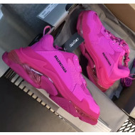 Balenciaga Triple S Clear Outsole Sneakers Rosy 2019