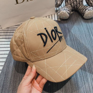 Dior Cannage Baseball Hat with DIOR Embroidery Beige 16 2020
