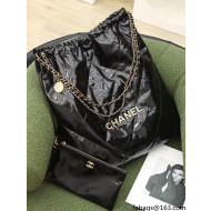 Chanel Waxy Calfskin Large Shopping Bag Black SS 2022